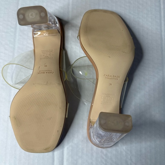 Zara Women's Tan Heeled Sandals - Picture 3 of 6